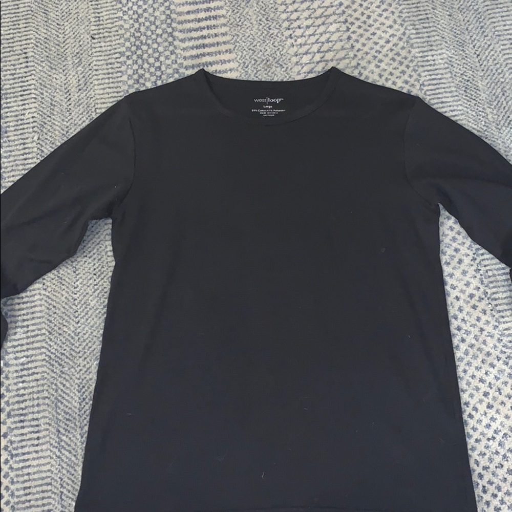 Long Sleeve Ribbed Black tee
